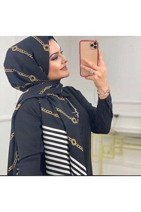 دستمال گردن مشکی زنانه پلی استر çiğdem eşarp - کد 743947992