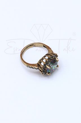 انگشتر جواهر متالیک زنانه فلزی کد 39619309