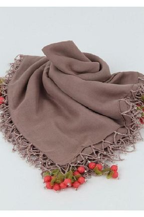 روسری قهوه ای پنبه پلی استر ALLURİNG - کد 143265045