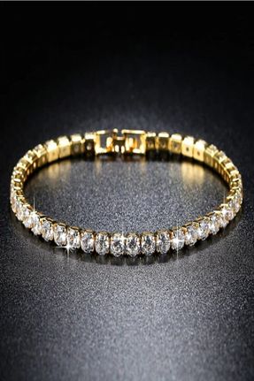 دستبند جواهر طلائی زنانه کد 744056760