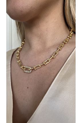 گردنبند جواهر طلائی زنانه برنجی Lush Accessories - کد 744169831