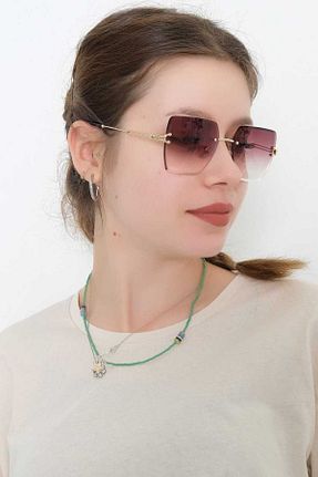 عینک آفتابی قهوه ای زنانه UV400 SBLL - کد 744297940