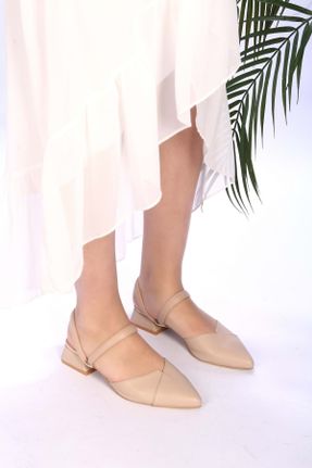 کفش پاشنه بلند کلاسیک بژ زنانه چرم مصنوعی پاشنه ضخیم پاشنه کوتاه ( 4 - 1 cm ) کد 292171079