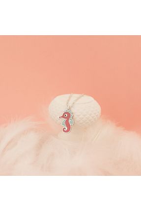 گردنبند نقره صورتی زنانه 925 عیار Dkmn Silver - کد 744558579