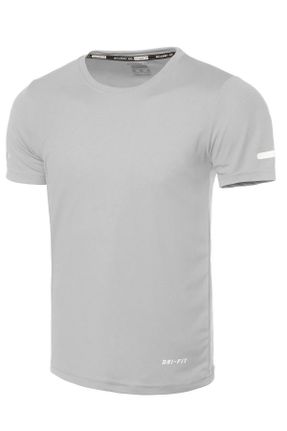 تی شرت سرمه ای مردانه پلی استر رگولار قابلیت خشک شدن سریع تکی کد 322210622