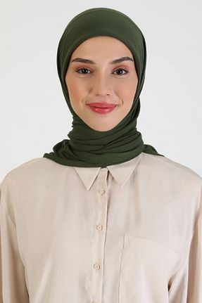 شال خاکی زنانه پنبه ای ŞURA ŞAL - کد 744517493