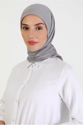 شال طوسی زنانه پنبه (نخی) کد 744517512