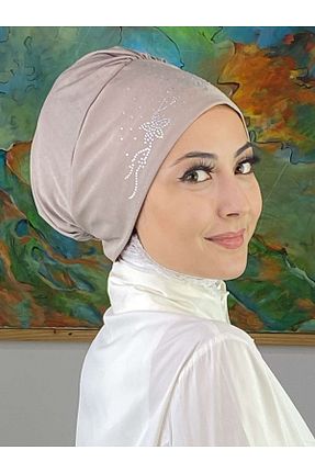 روسری طوسی کرپ BUTİKAMBAR - کد 744826981
