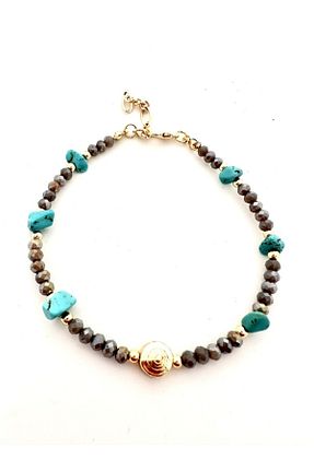 خلخال جواهر طوسی زنانه منجق alsaccessories - کد 744832045