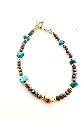 خلخال جواهر طوسی زنانه منجق alsaccessories - کد 744832045