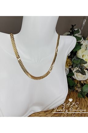 گردنبند جواهر طلائی زنانه چرم YazeJewelryBoutique - کد 745600147