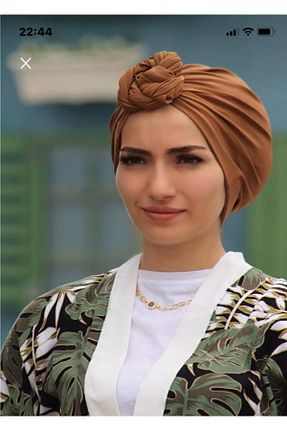 کلاه شنای حجاب قهوه ای زنانه Nilbutik - کد 745674348