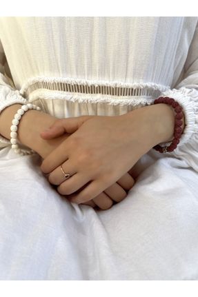 دستبند جواهر سفید زنانه سنگی کد 745830888