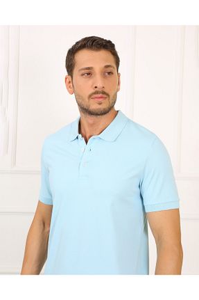 پولوشرت آبی مردانه پارچه UOMOPARK - کد 746190685