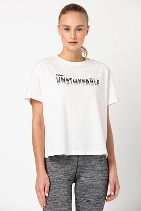 تیشرت سفید زنانه رگولار hummel - کد 7140999