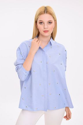 پیراهن آبی زنانه رگولار Hanna