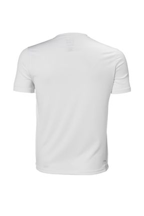 تی شرت سفید مردانه ریلکس یقه گرد تکی کد 7888018
