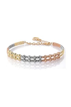 دستبند نقره طلائی زنانه 925 عیار MySilvers - کد 32515556
