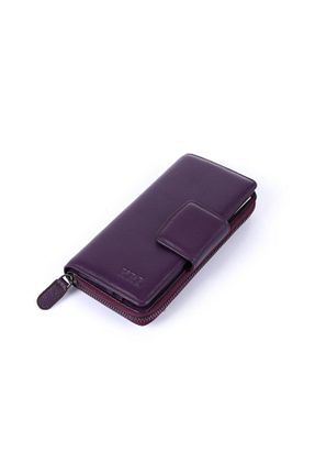 کیف پول بنفش زنانه ابعاد بزرگ Karali - کد 35791519