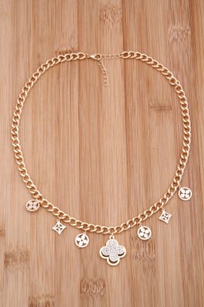 گردنبند جواهر طلائی زنانه کد 35881504