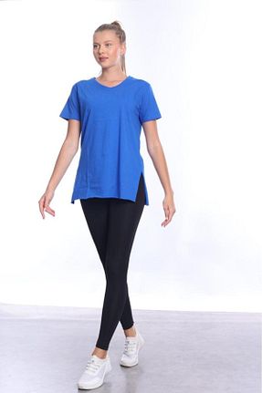 تیشرت سرمه ای زنانه Asimetrik Tight Lady - کد 744785478