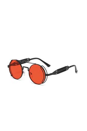 عینک آفتابی قرمز زنانه 49 UV400 فلزی کد 640407645