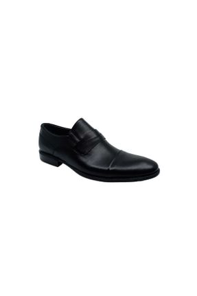 کفش کلاسیک مشکی مردانه چرم طبیعی پاشنه کوتاه ( 4 - 1 cm ) کد 745489405
