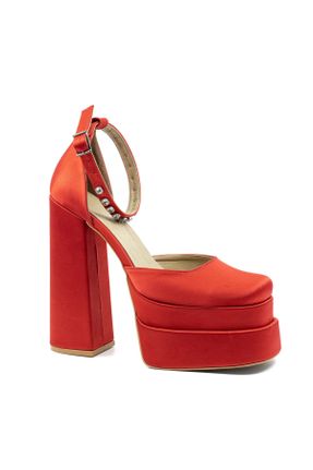 کفش مجلسی قرمز زنانه چرم مصنوعی پاشنه بلند ( +10 cm) پاشنه پلت فرم کد 745766798