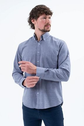 پیراهن آبی مردانه رگولار TACOMARK - کد 745781333
