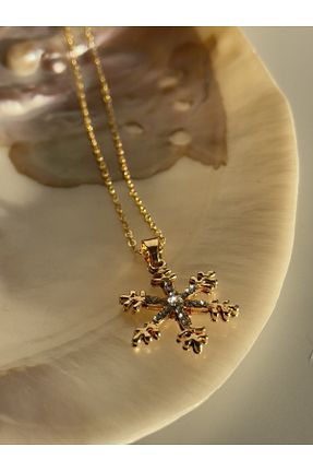 گردنبند استیل ( فولاد ) طلائی زنانه استیل (فولاد) Lanira - کد 745888366