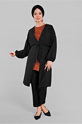 ست بالاتنه و پائین تنه حجاب مشکی زنانه رگولار TRENDTESETTÜR - کد 86585864