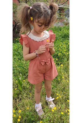 سرهمی قهوه ای بچه گانه آستین ژولیده/ چروک Novy Baby - کد 704765252