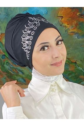 روسری مشکی کرپ BUTİKAMBAR - کد 744827509