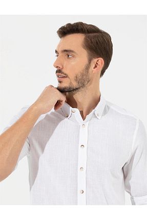 پیراهن سفید مردانه اسلیم فیت Pierre Cardin - کد 744729565