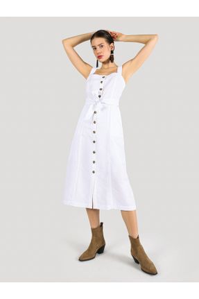 لباس سفید زنانه بافتنی رگولار کد 745093313