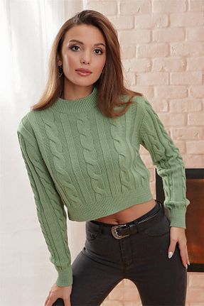 پلیور سبز زنانه Saç Örgü ADA - کد 745403937