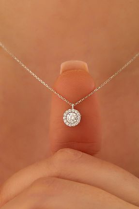 گردنبند طلا سفید زنانه 14 عیار MİLET KUYUMCULUK - کد 745490691