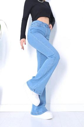 شلوار جین متالیک زنانه پاچه تنگ SANTA BELLA - کد 745344579