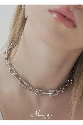 گردنبند جواهر زنانه روکش طلا MONA JEWELRY - کد 698027296