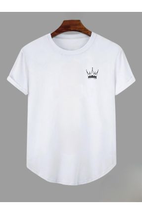 تی شرت سفید زنانه اسلیم فیت یقه گرد تکی بیسیک کد 744436543