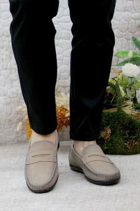 کفش کلاسیک بژ مردانه چرم طبیعی پاشنه کوتاه ( 4 - 1 cm ) پاشنه ساده کد 745744656