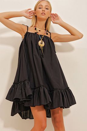 لباس مشکی زنانه بافتنی Trend Alaçatı Stili - کد 745783036