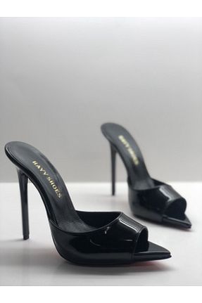 دمپائی مشکی زنانه چرم لاکی Num40S - کد 746050229