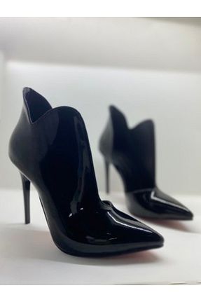 بوت / نیم بوت مشکی زنانه چرم لاکی Num40S - کد 746147132