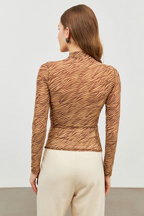 بلوز قهوه ای زنانه اسلیم فیت Bukamiss - کد 746230718