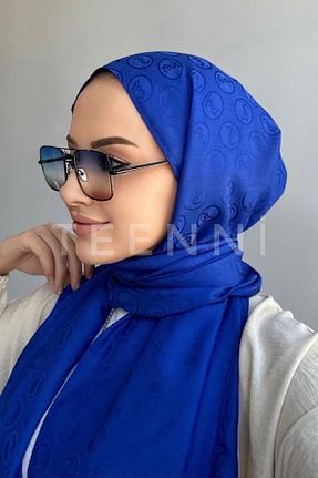 شال سرمه ای زنانه ابریشم کد 746254932