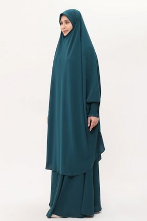 کلاه و ابایا فیروزه ای زنانه مخلوط پلی استر DİLNUVAR - کد 746382225