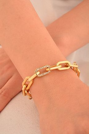 دستبند طلا طلائی زنانه 14 عیار Cebeci - کد 746388026