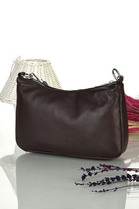 کیف دوشی زرشکی زنانه چرم خالص fubileather - کد 746413394