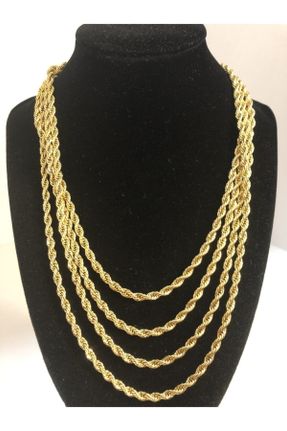 گردنبند جواهر طلائی زنانه برنز کد 746720255